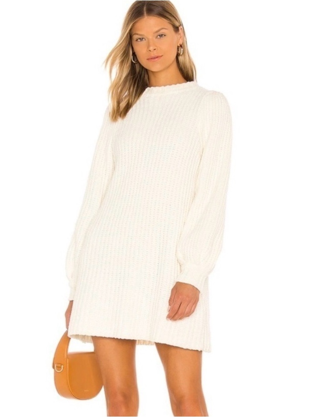 Show Me Your MuMu Cream Textured Sweater Dress